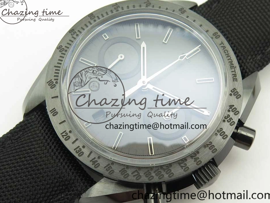 0112 Speedmaster “Dark Side of The Moon” Real Ceramic OMF 1:1 Best Edition Black Black on Nylon Strap A WeatherProof 7976